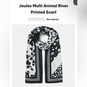 Joules blue and white scarf NWT